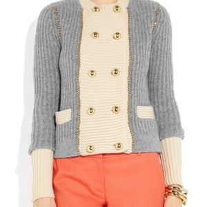 Tory Burch Katie Ribbed Cardigan Sweater